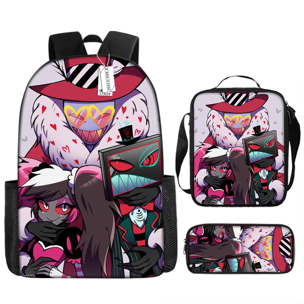 3D Printed Skibidi Toilet Backpack Cartoon Anime Primary and Middle School Students Boys Girls Schoolbag Lunch Bag Pen Case