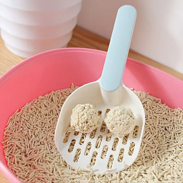 Cat Litter Scoop with Base Plastic Self Cleaning Cat Litter Shovel Cat Toilet Cleaning Tool Lightweight Manure Cleaner Cat Litte 6