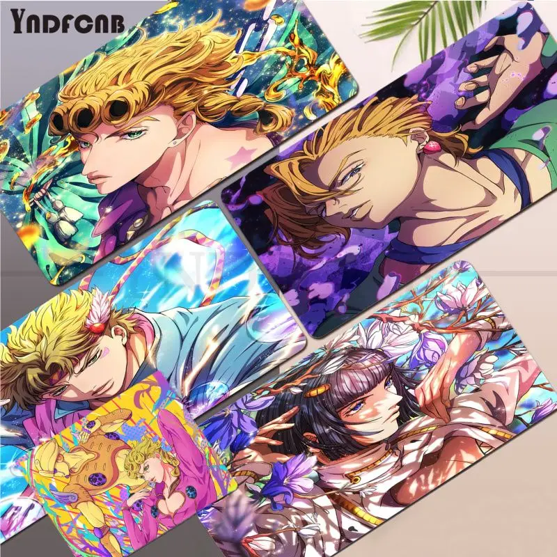 

Jojo Bizarre Adventure Mousepad Hot Large Gaming Mouse Pad XL Locking Edge Size for Gameing World of tanks CS GO Zelda