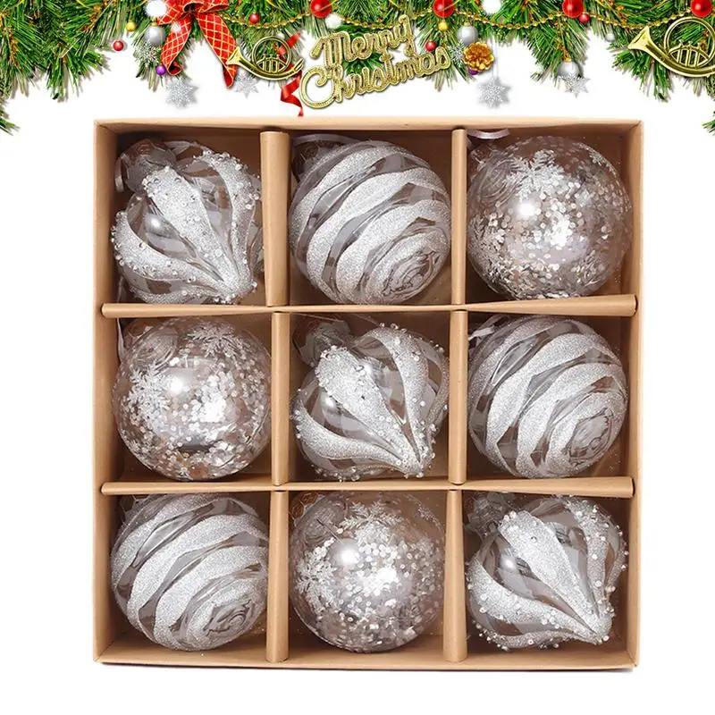 

Рождественский шар, украшение, большая рождественская елка, подвесные кулоны, снежинка, Счастливого Рождества, украшение для дома на новый год 2024, искусственный подарок