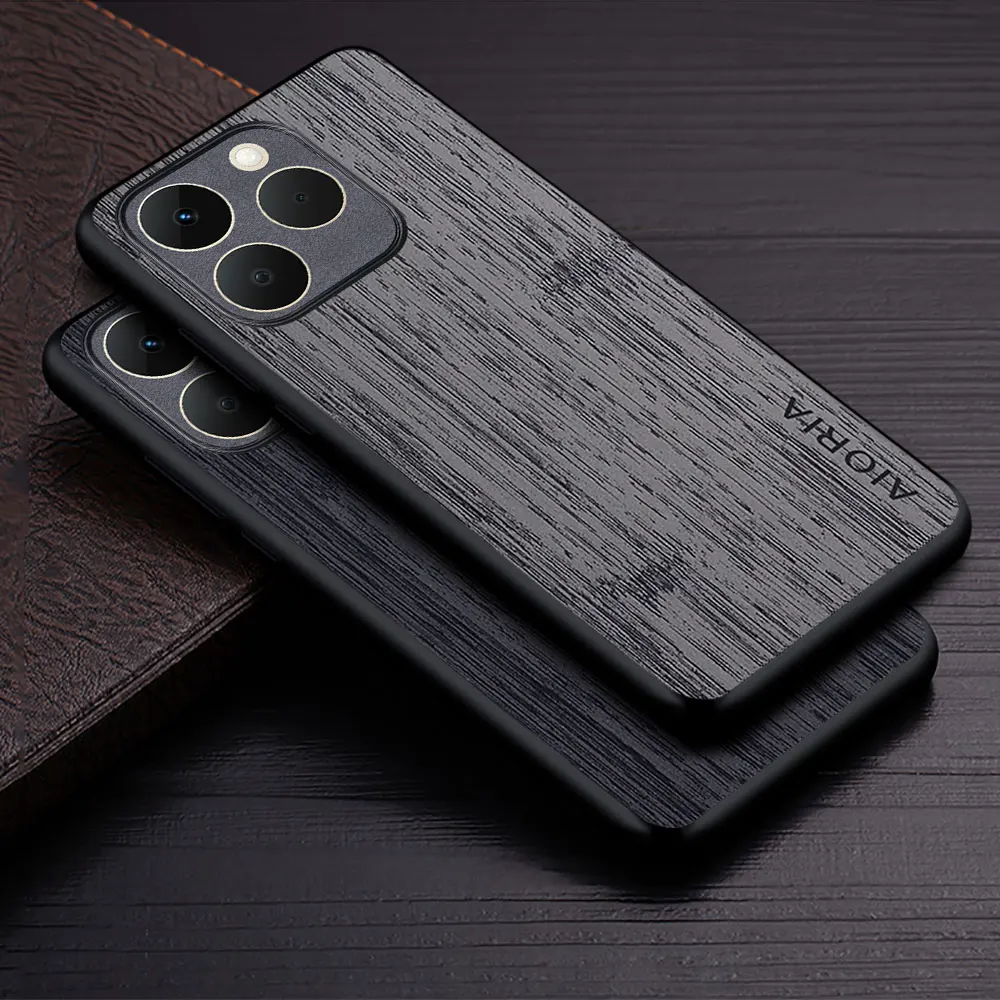 Bamboo Wood Pattern Leather Luxury Phone Cover