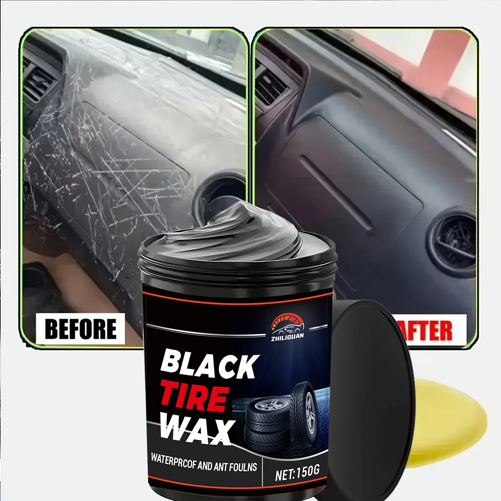 150g Nano Car Interior Revival Wax - Anti-Static & BioGuard Formula for Matte Finish & 12-Month Defense 5