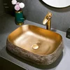 Retro Art Countertop Basin Luxury Bathroom Sinks Home Round Bathroom Overhead Sinks Balcony Hotel Ceramic Bathroom Washbasins 1