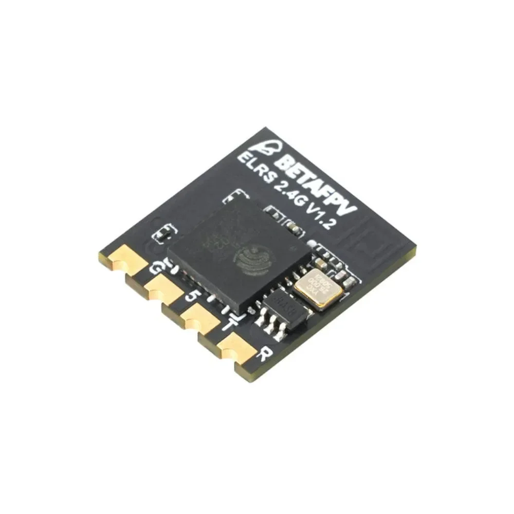 Antenne plate récepteur ExpressLRS 2.4GHz V1.2 comparée à une pièce de monnaie pour l'échelle