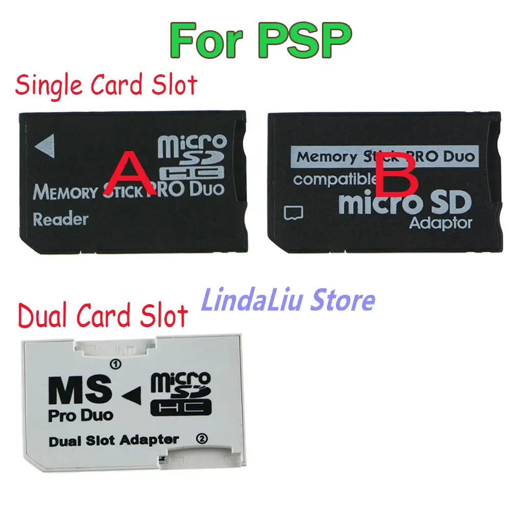1Pc Memory Card Adapter Micro Sd Tf Flash Card To Memory Stick Ms Pro Duo Per Psp Card Reader Single / Dual 2 Slot