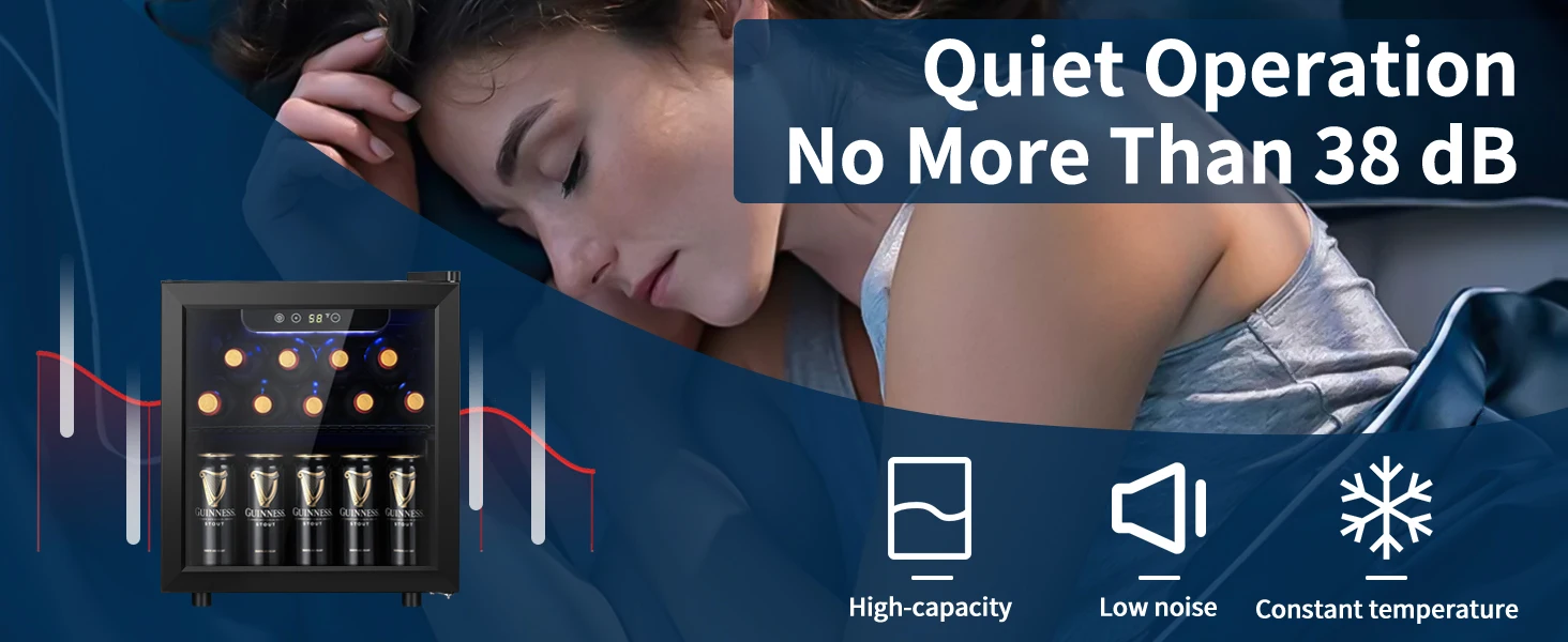 Description Picture 4 of itemStar 12 Bottle 48 Can Wine Cooler/Cabinet Beverage Refrigerator Mini Fridge Low Noise Clear Glass Door Counter Top Cellar for Be