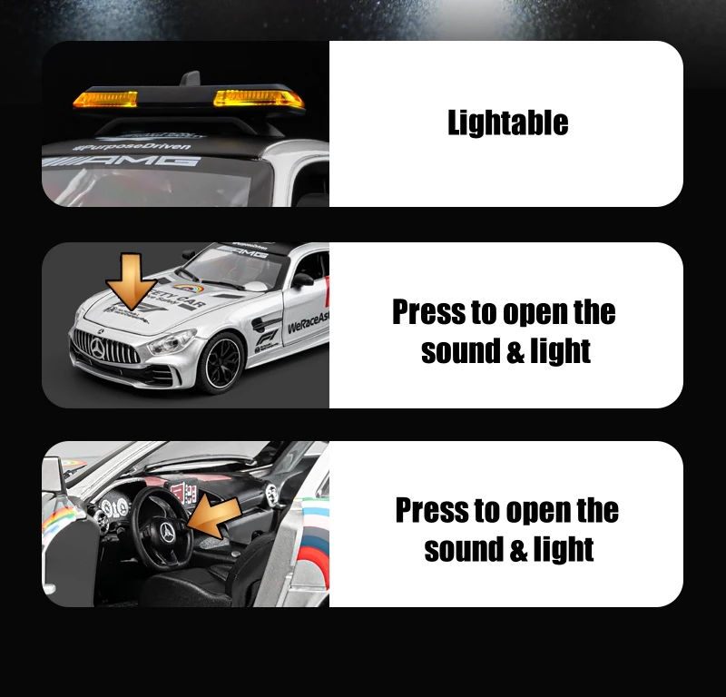 1/24 Mercedes-AMG GTR Güvenlik Arabası 