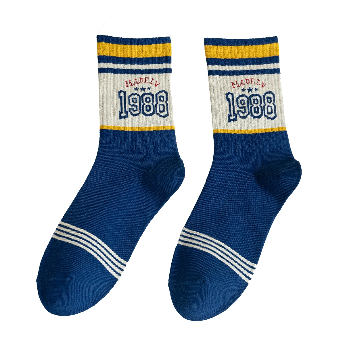 Ribbed Tube Retro Socks