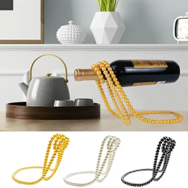 Creative Pearl Necklace Wine Rack