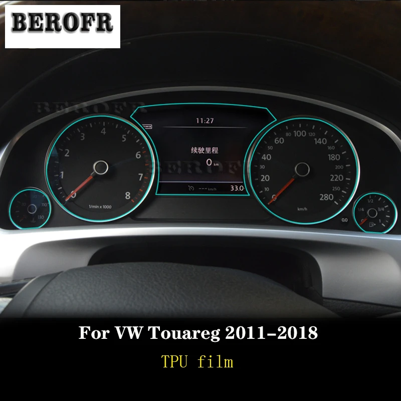 Automotive Interior Instrument Panel Membrana Tpu Lcd Screen Protector Decorativo Antigraffio Per Volkswagen Touareg 2011-2018