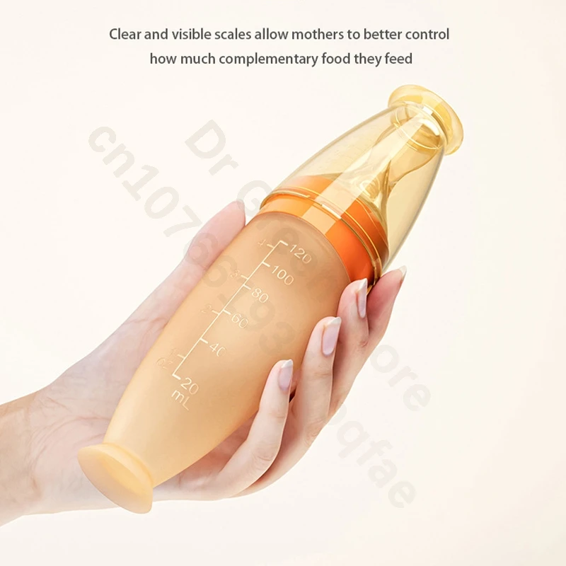 Silicone complementary spoon/extrusion feeding spoon/rice paste bottle silicone soft spoon/Rice noodles water feeding device