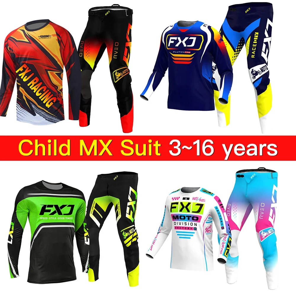 키즈 모토크로스 저지 및 팬츠 맞춤형 엔듀로 크로스 레이싱 슈트 오프로드 유스 MX MTB MOTO 316세 2026 여아 남아용