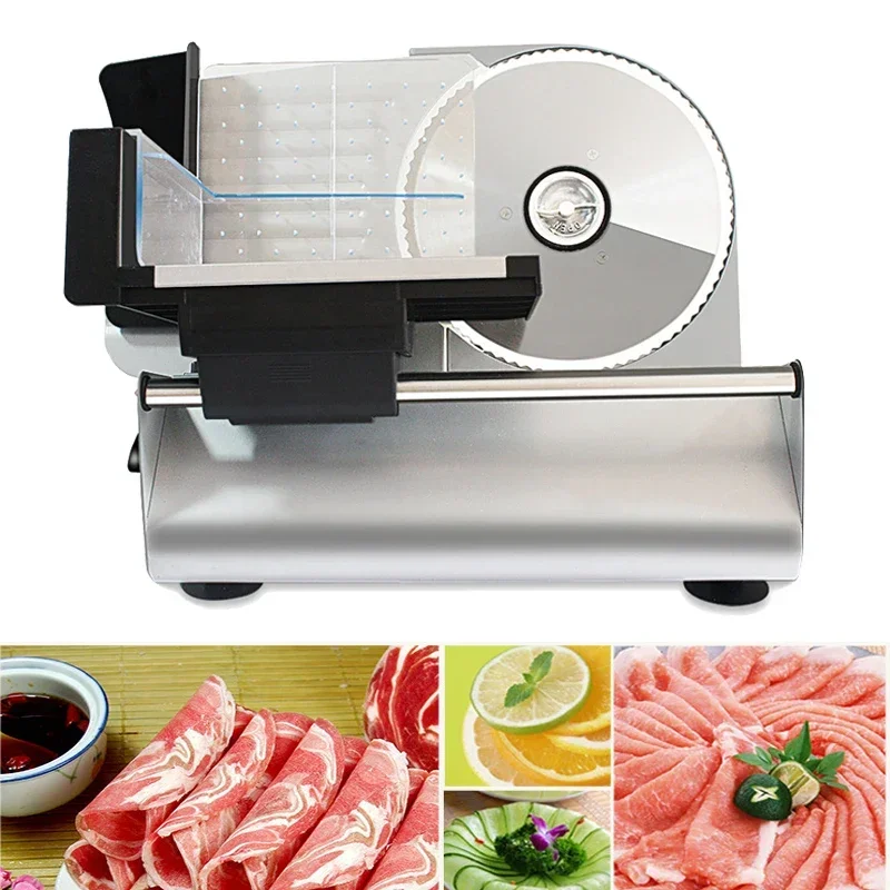 

New 200W Electric Lamb Roll Cutter Beef Mutton Potato Slicer Knife Bread Food Cutting Machine Slicer Size Adjustable