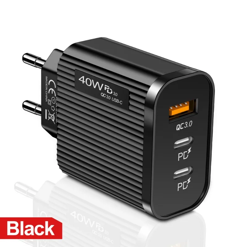 Typ C 40w Fast Block Dual PD Ladegerät Tragbare USB Ladestation Elektronisches Zubehör für_voghion.com