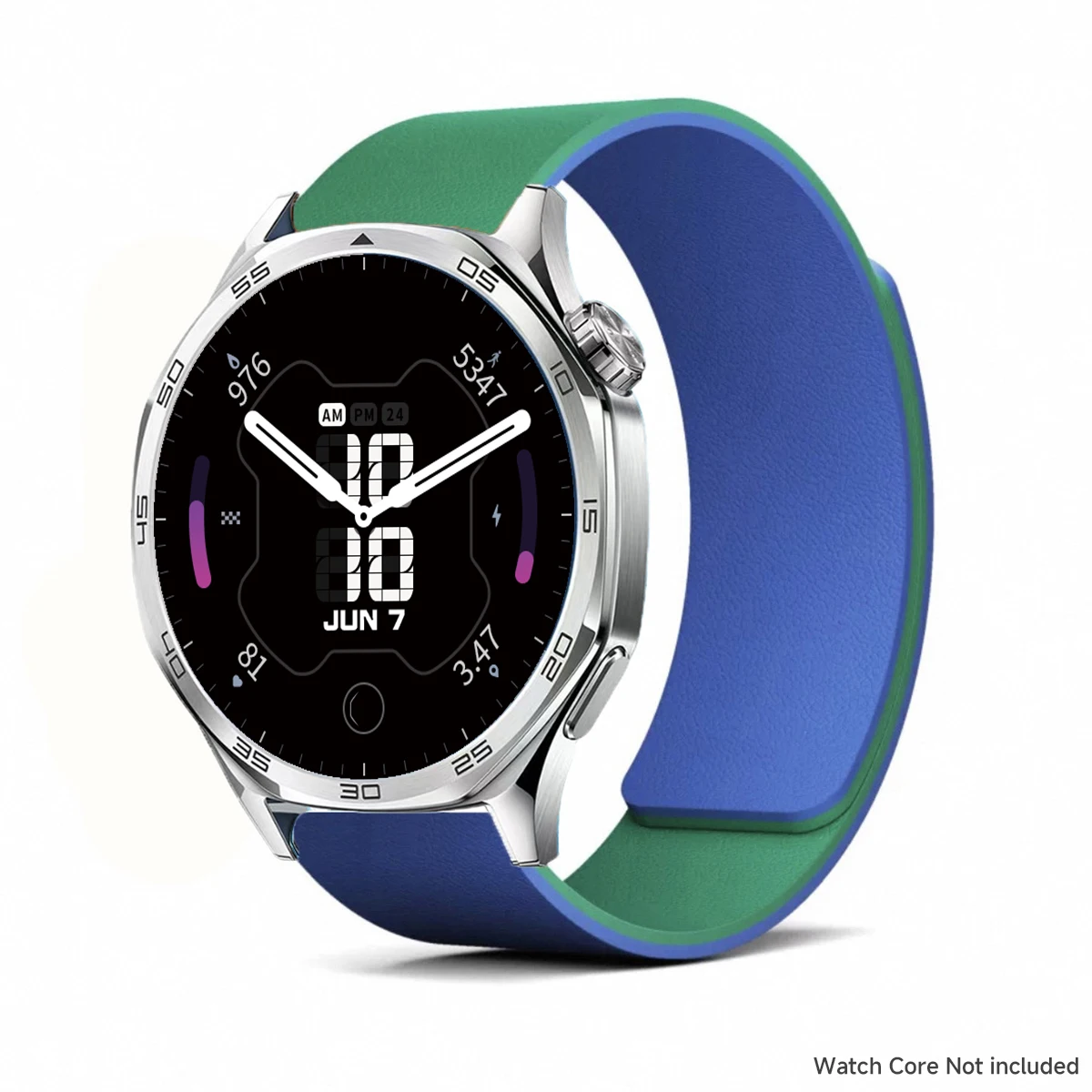 Lychee Pattern Silicone Watch Strap - Universal Smartwatch Band, 20/22mm