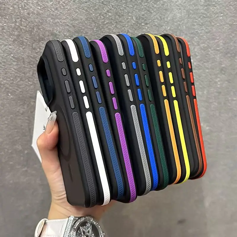 Luxury Magsafe Matte Translucent Magnetic Phone Case with Wireless Charging Capability