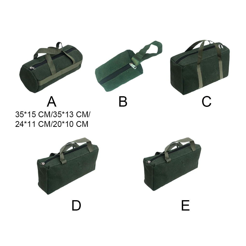 

Carpenter Tool Carrying Bag Traveling Hiking Portable Storage Tote Bags Zipper Wide Mouth Pouch Duffle Pouches 15x10cm
