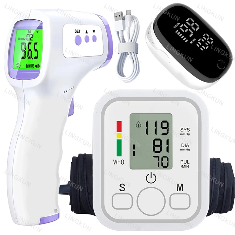 Digital Arm Blood Pressure Meter Cuff Medical Automatic Pressure Tonometer Tensiometer Heart Rate Pulse Meter BP Monitor Healthy blood pressure monitor blood pressure meter