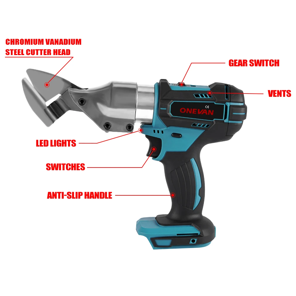 800W 588N.M Electric Scissors for Metal/Wool/ Wood For Makita 18V Battery Handheld Cordless Power Cutting  Tool 2