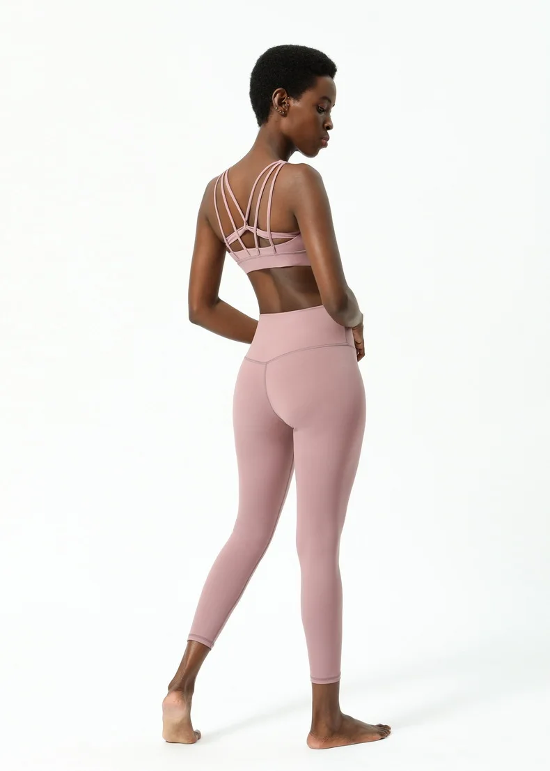 New Yoga Clothing Suit Hip Lift Yoga Pants Fitness Running Nude Skin-friendly Beauty Back Corset