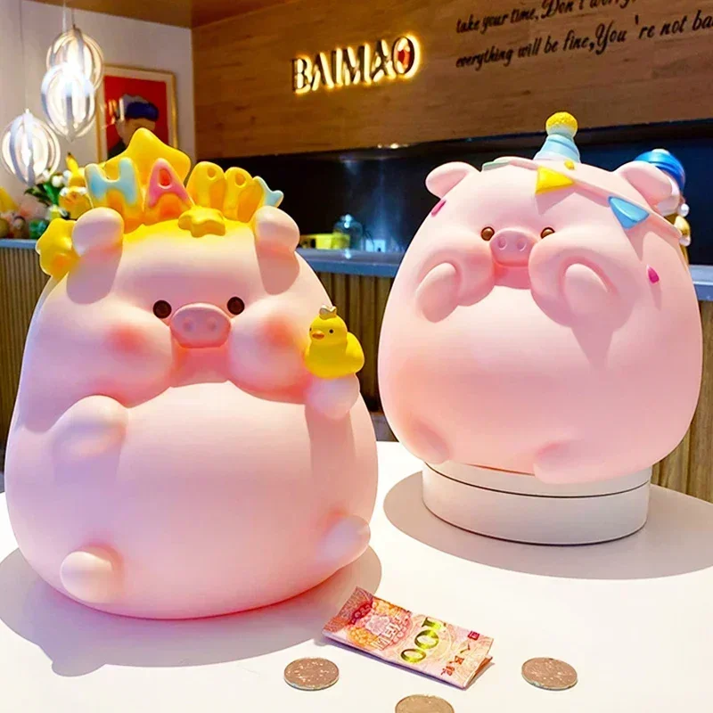 Xxl Size Cartoon Pig Coin Storage Piggy Bank Children High Quality Euro Banknote for Kids Savings Period Gifts Pig Coin Box Gift 4