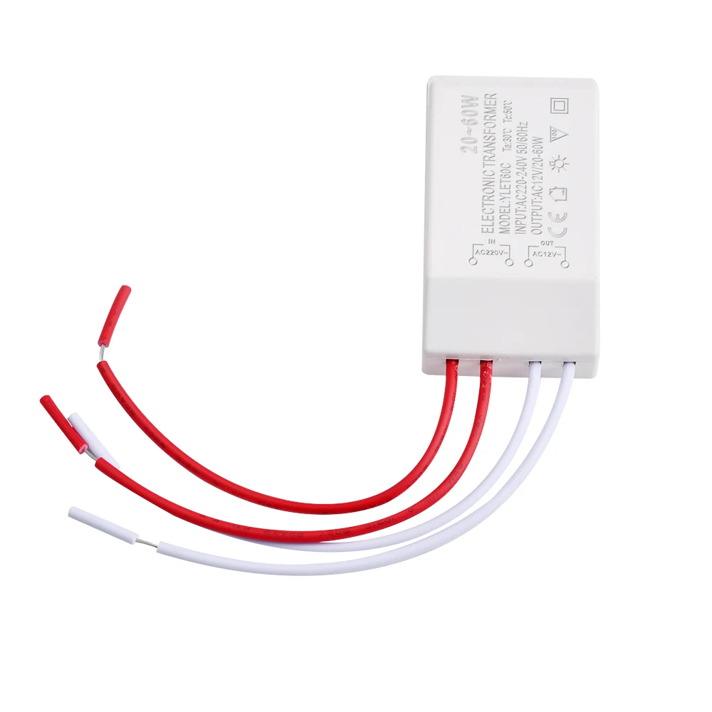 20-60W 220V  AC12V LED 램프 라이트 전자 변압기 어댑터 가정용 고품질 조명기구 변압기