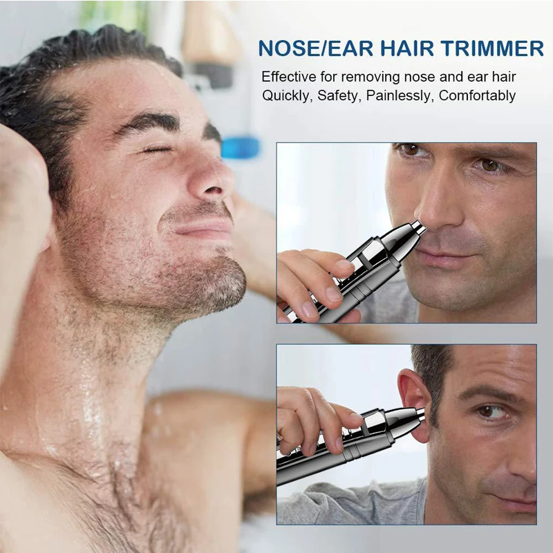Kemei 4 in 1 Electric Trimmer Set Beard Cleaner Grooming Tool Rechargeable Nose Hair Ear Eyebrow Trimmer for Men KM-6511