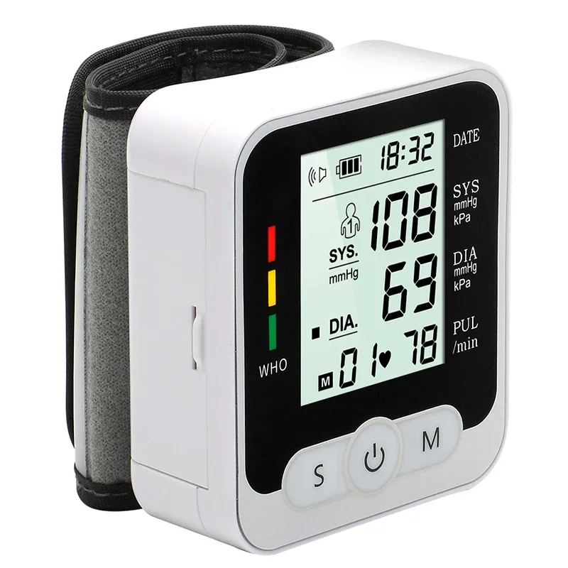 Description Picture 5 of itemMedical Digital LCD Display Wrist Blood Pressure Monitor Pulse Heart Rate Monitor Tonometer Portable Automatic Sphygmomanometer