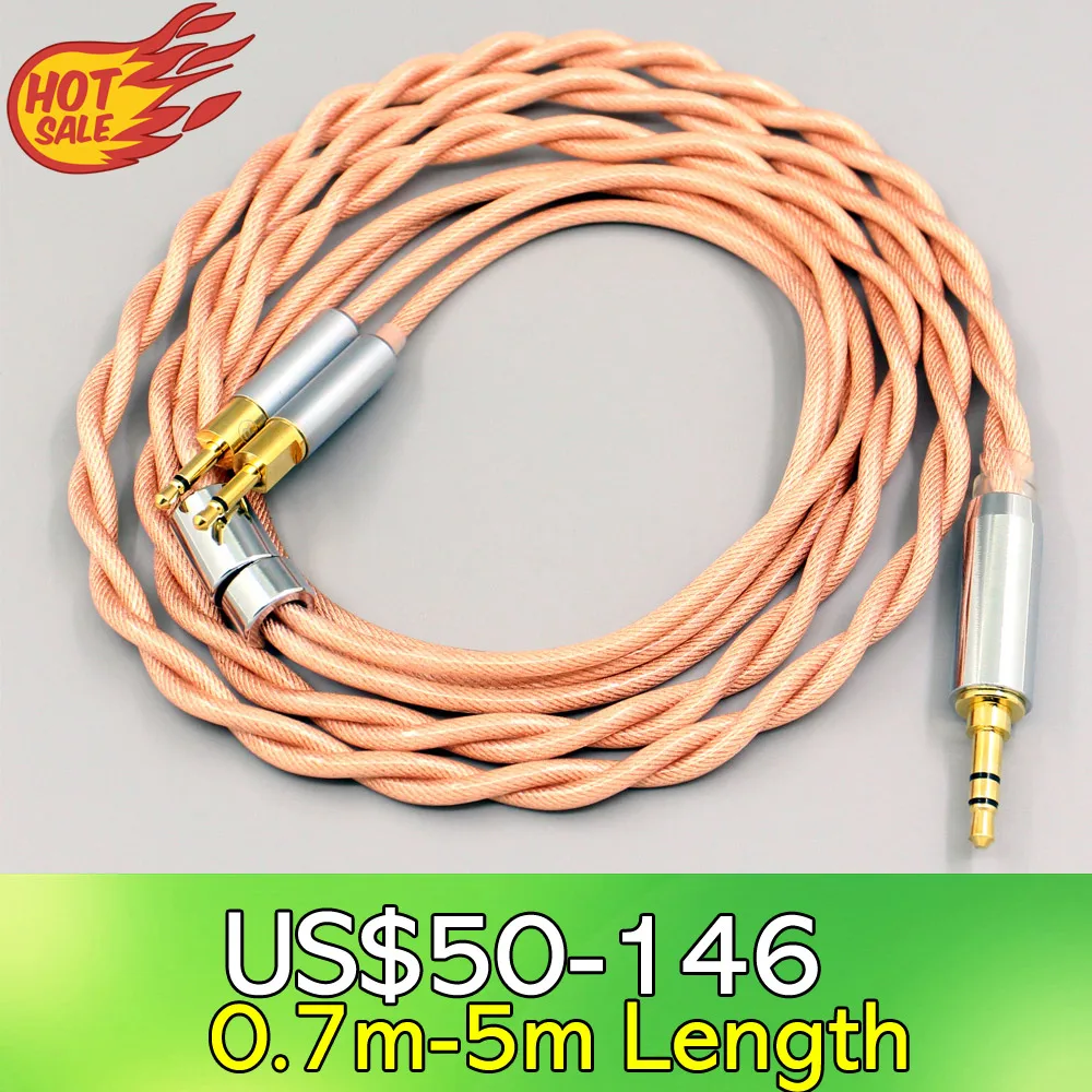 

Type6 756 core Shielding 7n Litz OCC Earphone Cable For Sennheiser HD700 Headphone 2.5mm pin 2 core 2.8mm LN008004