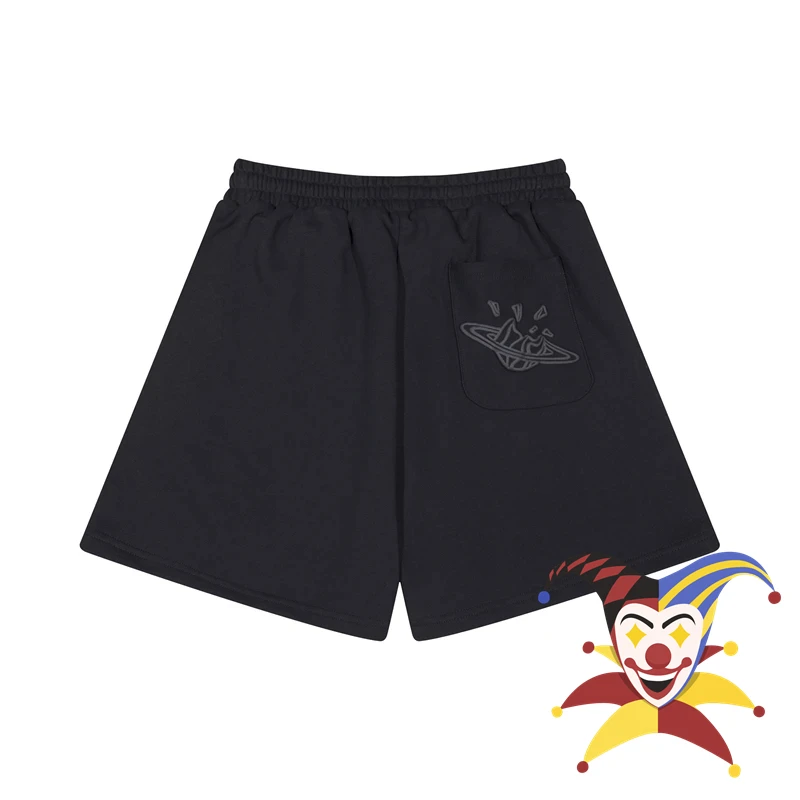 

Шорты с изображением сломанной планеты для мужчин и женщин, черные шорты с кулиской высокого качества