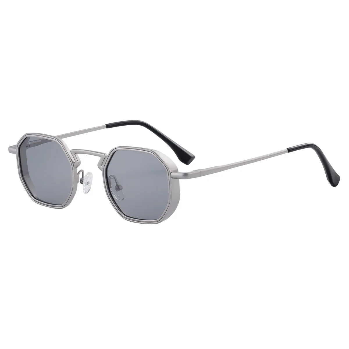 Kleine Rahmen Hexason Steampunk Sonnenbrille Männer 2025, Luxus Marke Vintage Punk Brillen Klassische Polygon Metall Sonnenbrille Männlich UV400 – Detail 4