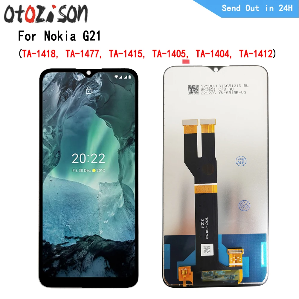 

6.5" IPS Display For Nokia G21 TA-1418, TA-1477, TA-1415, TA-1405, TA-1404, LCD Screen Touch Panel Digitizer WIth Frame Assembly