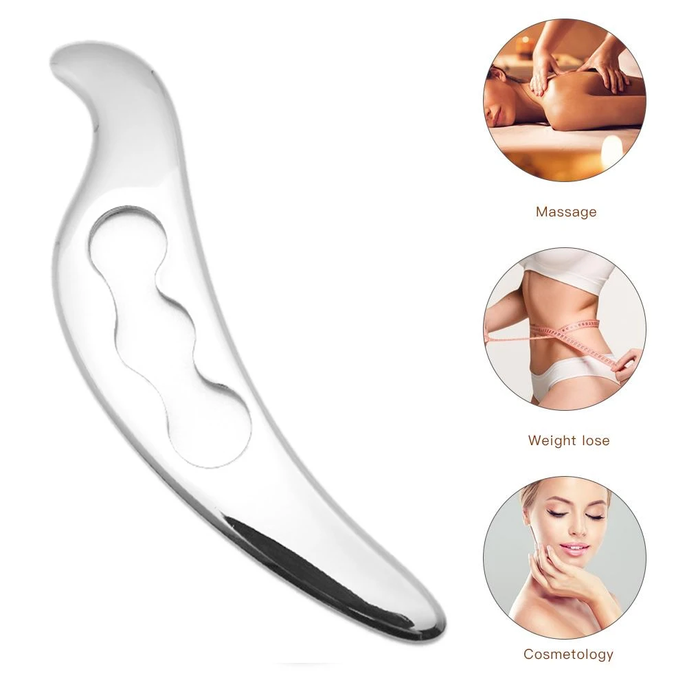 Stainless Steel Gua Sha Massager Muscle Myofascial Scraping Physical Therapy Tools for Soft Tissue Body Massage Pain Relieve