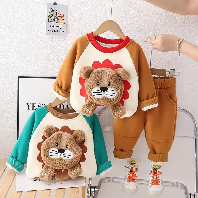 Fleece Stuff Cool Panda Printed Winter Dress For Baby Boy