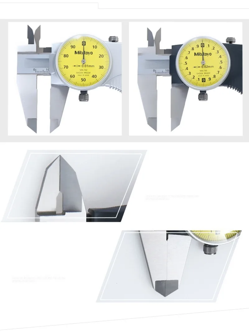 Mitutoyo Dial Vernier Calipers,505-731 D20TX 505-733 D20FX
