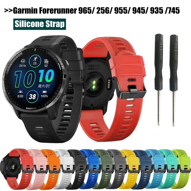  Lamshaw Compatible Garmin Forerunner 965 Bands, Soft Silicone  Magnetic Buckle Sport Wristband Replacement Straps Compatible for Garmin  Forerunner 965 / Forerunner 265 46 MM Smartwatch (Black) : Electronics