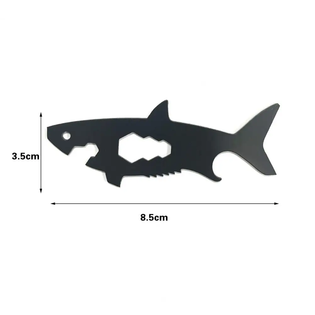 

Portable Ruler Compact Size Multifunctional Shark-shaped Wine Bottle Opener Outdoor Campaign Tool for Men Restaurants Camping