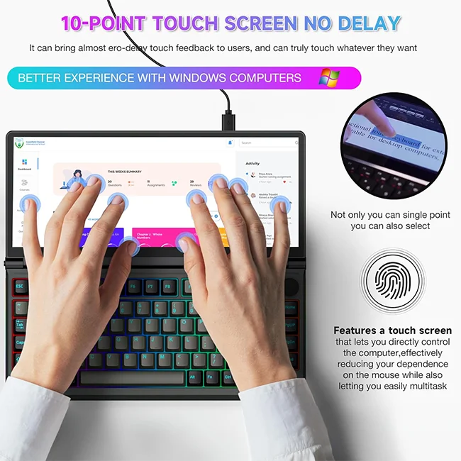 Portable Mechanical Keyboard Kwumsy K3 Touchscreen Mechanical Keyboard ...