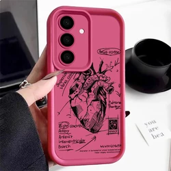 Silicone Heart Design Samsung Phone Case Cover - Samsung S24 PLUS (5)