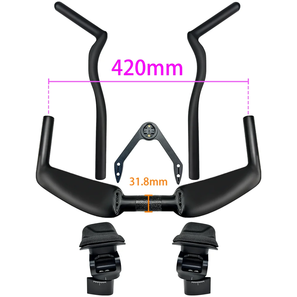 Barre De Guidano Aero Triathlon Sortim - Alliage Aluminium, Réglable | Pour Vélo Route Et VTT