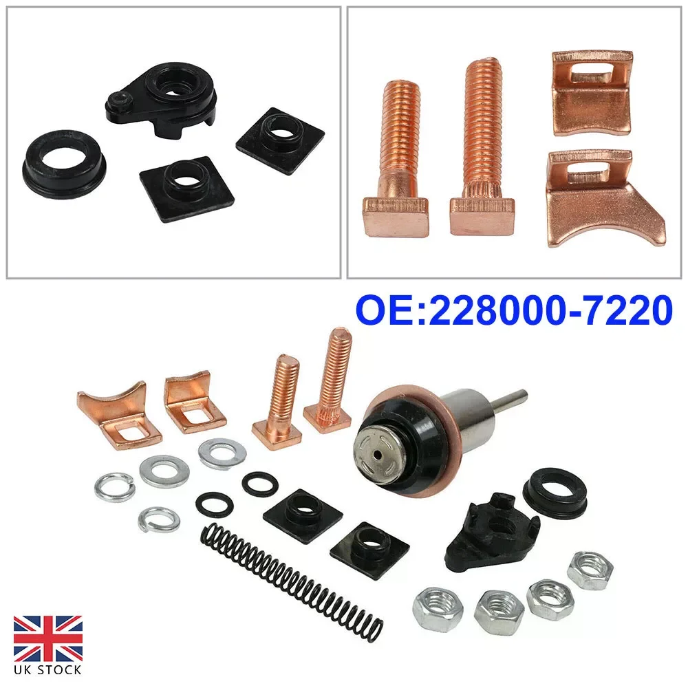 Durable Motor Starter Repair Rebuild Solenoid Contact Plunger Set Car Accessories Compatible-For Land Rover Discovery TD5 2.5