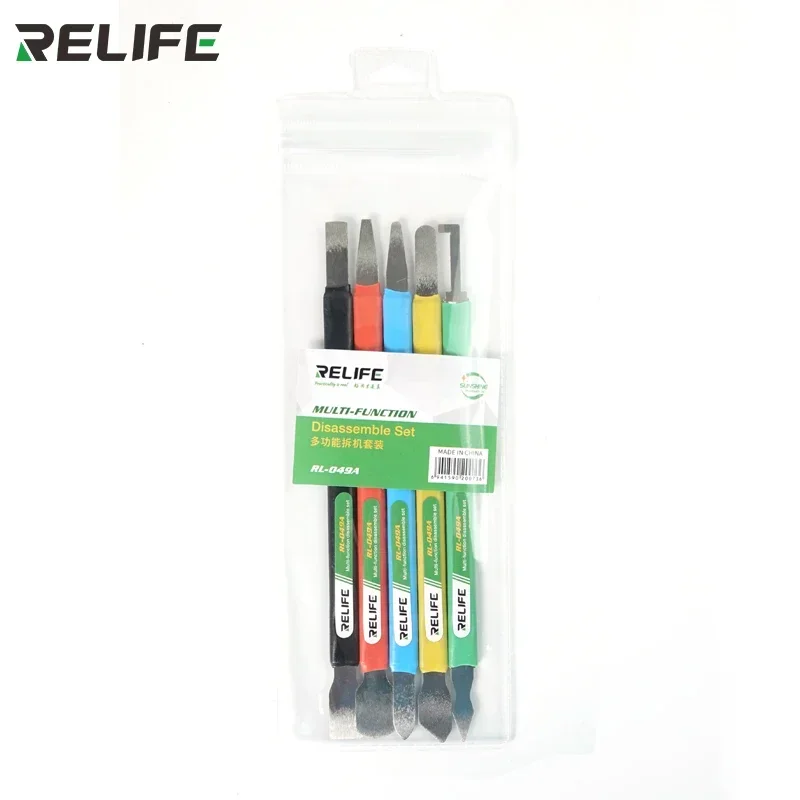 RELIFE RL-049A 다기능 프라이 나이프 아이폰 안드로이드에 대한 유리 후면 커버 주석 긁기 칼 도구를 제거