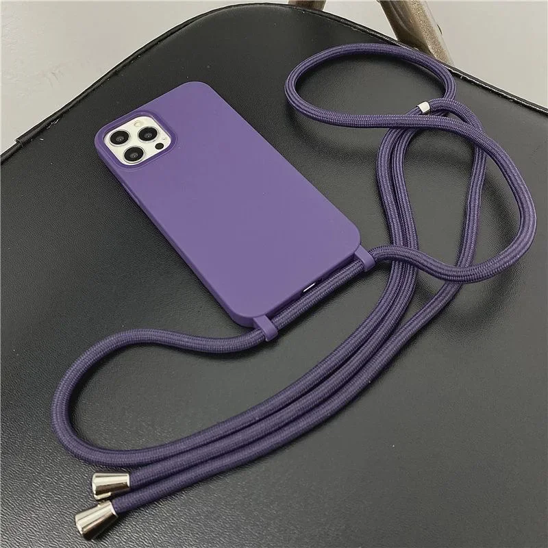Versatile Crossbody Necklace Strap with Soft Silicone Case Cover