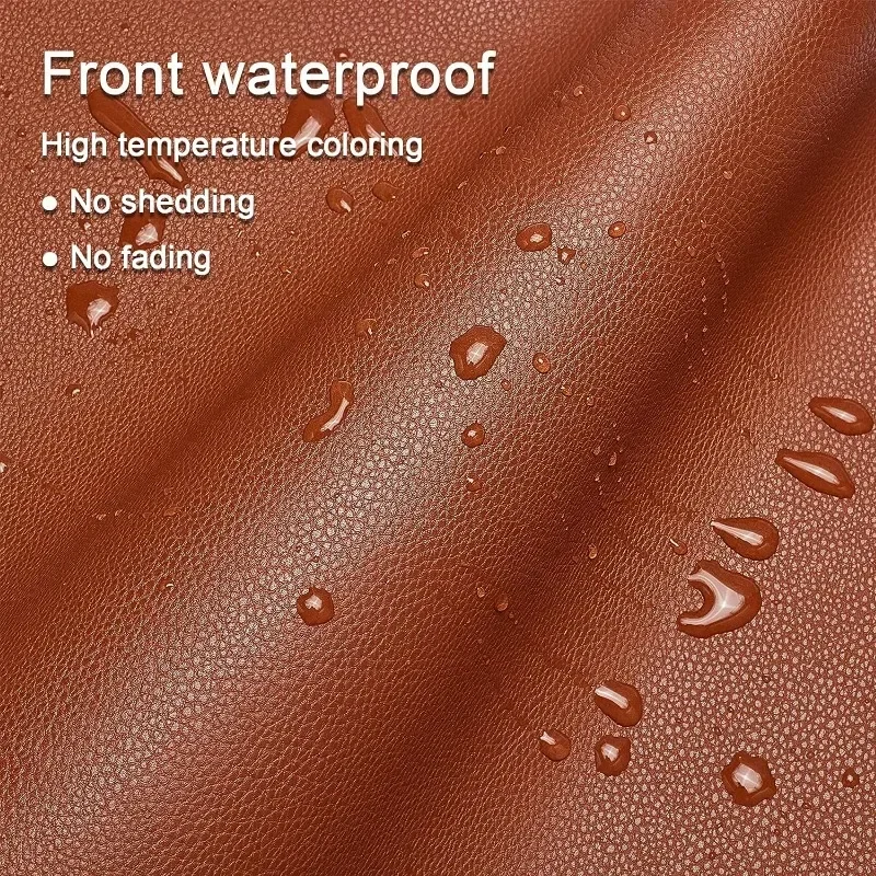 11.5"x 53" Sienna Double Side PU Faux Leather Litchi Leather repair Texture Sheet for DIY Sewings Handbag