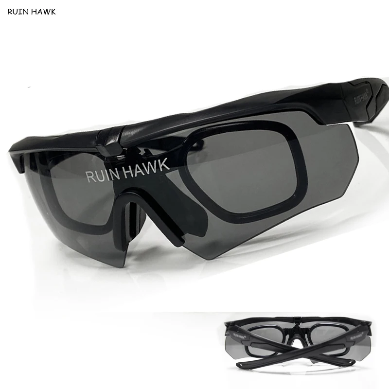 Lunettes tactiques avec monture myopie pour airsoft, chasse, randonnée - Équipement militaire pêche
