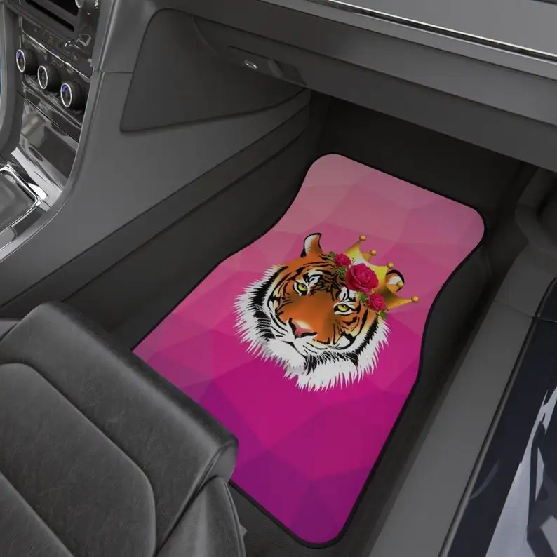 

Eclectic Car Floor Mat, Tiger Car Floor Mat Set, Cute Car Mat Accessories, Retro Car mat, Retro Car mat