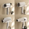 Plastic Puch Free Hair Dryer Holder Storage Holder Wall Mounted Rack Bathroom Shelf Organizer Shelve Hair Brush Storage Bracket 5