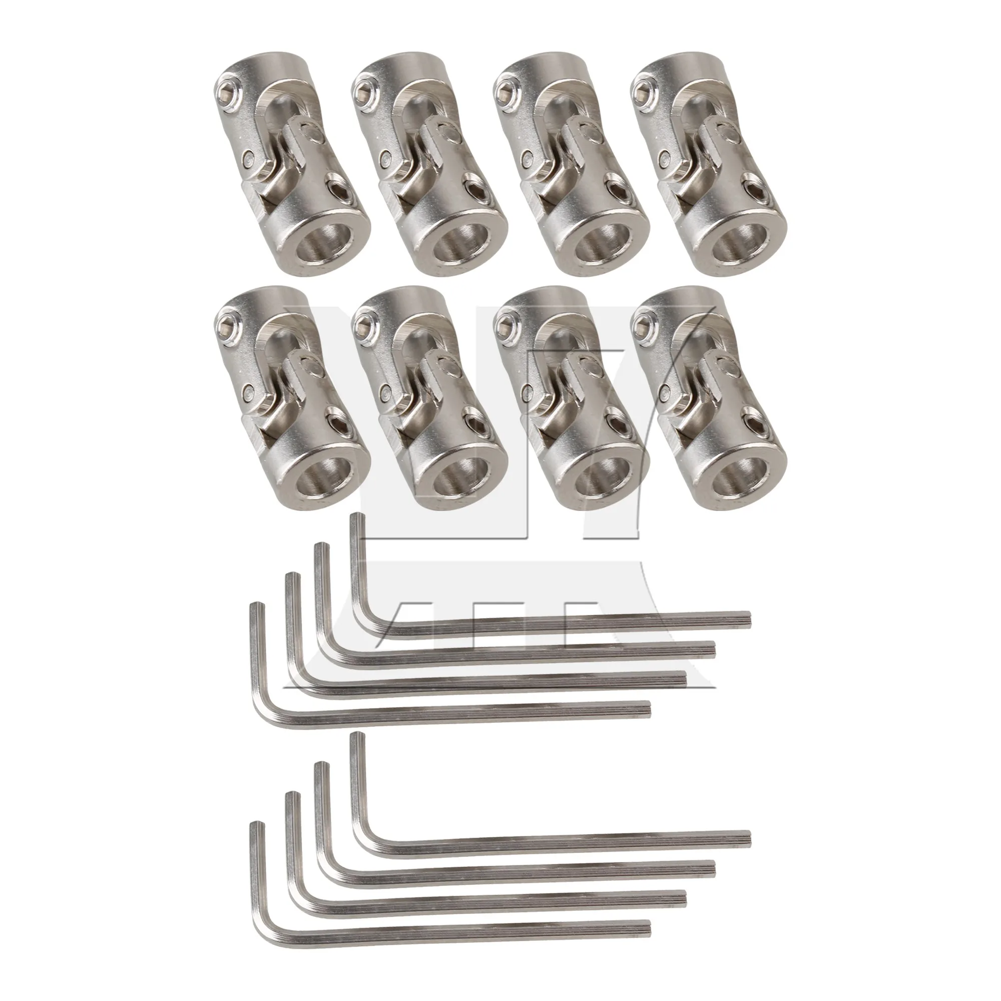 CNBTR 8 Pcs Metal Shaft Coupling Coupler for RC Model Car Yatch Vehicle 6-6mm