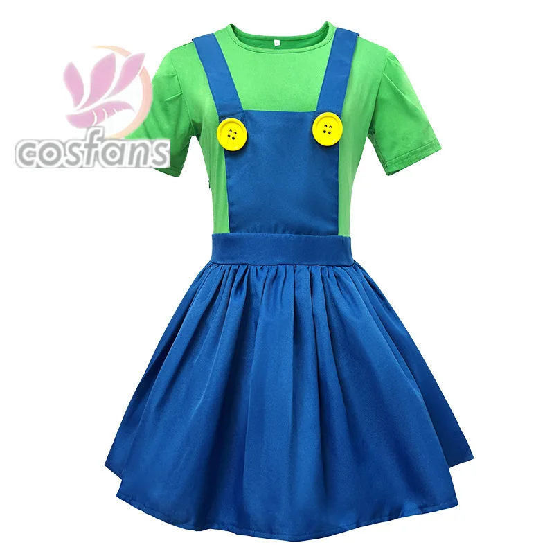 Adults funy Super Luigi Brothers plumber cosplay costume skirt hat caps Halloween women girls fancy dress party - AliExpress 200000532 Adults funy Super Luigi Brothers plumber cosplay costume skirt hat caps Halloween women girls fancy dress party - AliExpress 200000532