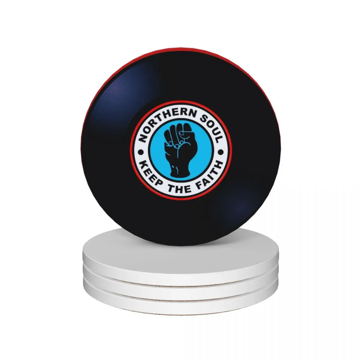 Northern Soul Vinyl Record Ceramic Coasters (Set of 4) black customized Coasters 1 S35cd15f937884861923f72836be748b7U